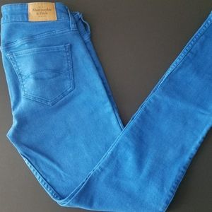Abercrombie and Fitch Royal Blue Skinny Jeans
